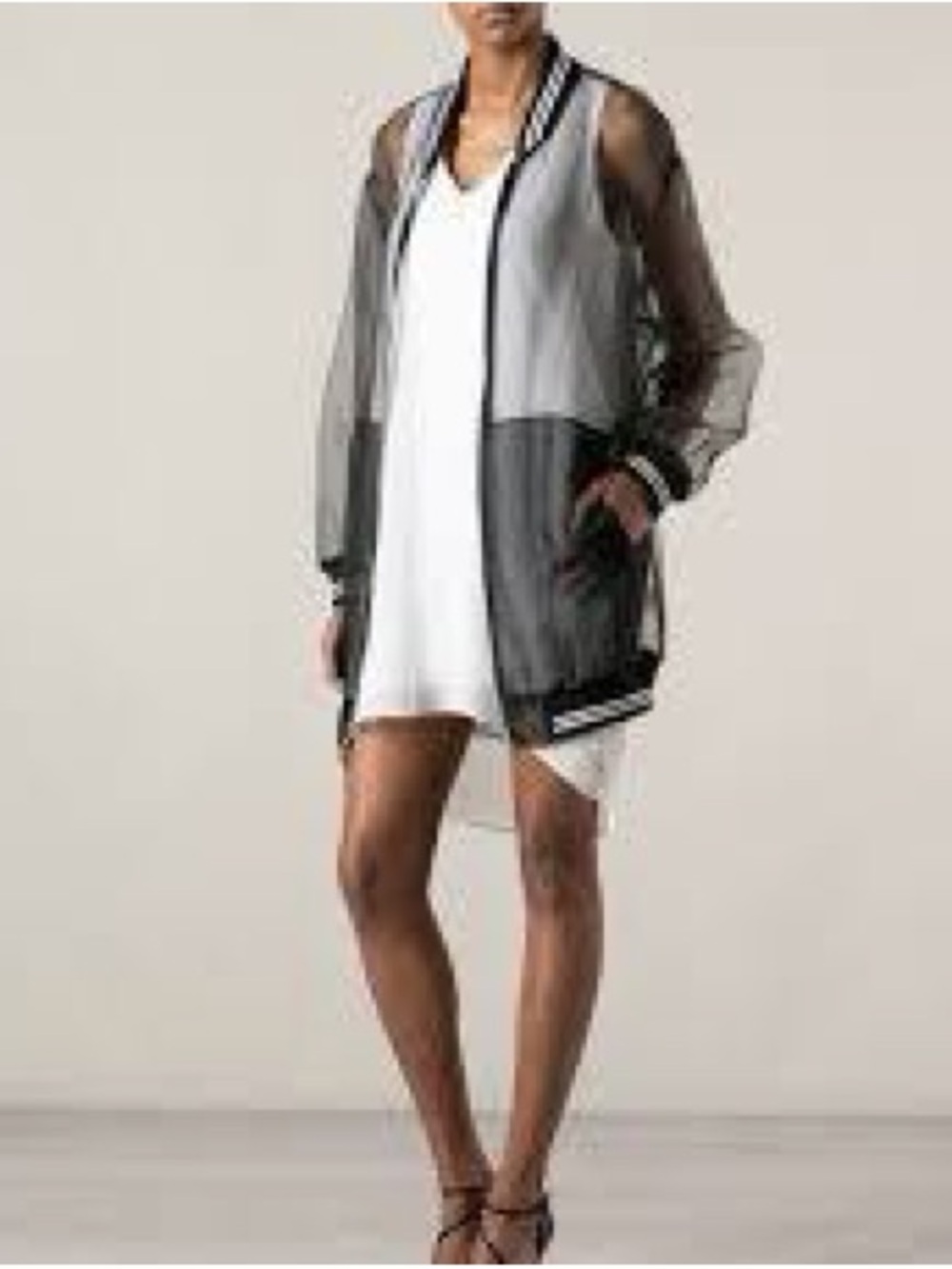 DKNY Black Sheer Bomber